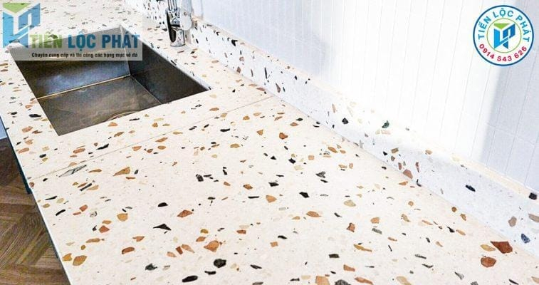 Đá Trắng Nhân tạo giả Terrazzo