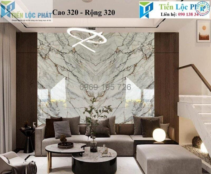 Thi công đá phòng khách