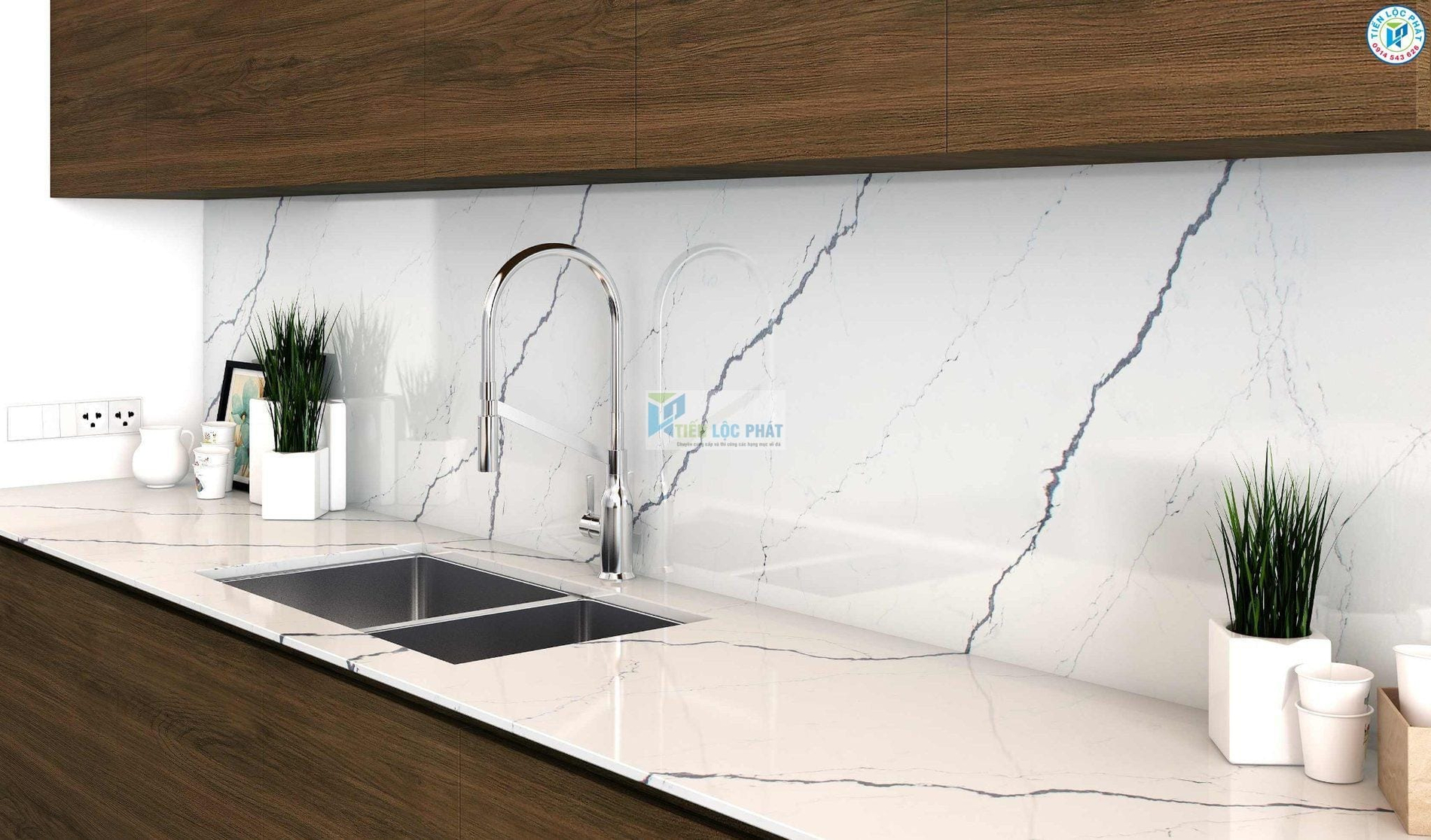 Những lợi ích khi sử dụng đá sân vườn ốp mặt bếp