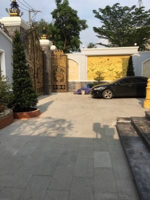 Đá tự nhiên lát sân trắng myanmar