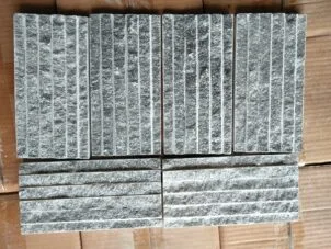 Đá xẻ tự nhiên màu xám đen ốp tường