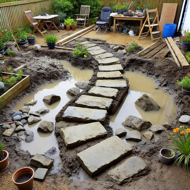 Sai lầm khi thi công đá sân vườn