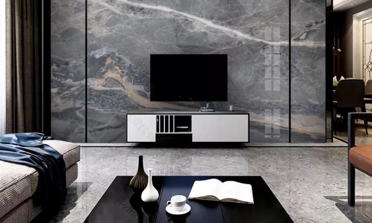 đá sân vườn ốp tường phòng khách