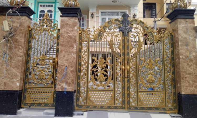 Quy trình thi công ốp đá trụ cổng