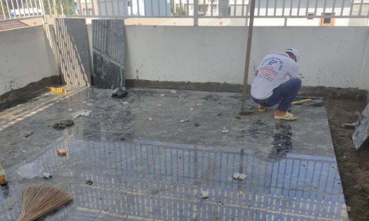 thi công đá lát sân vườn 15x15