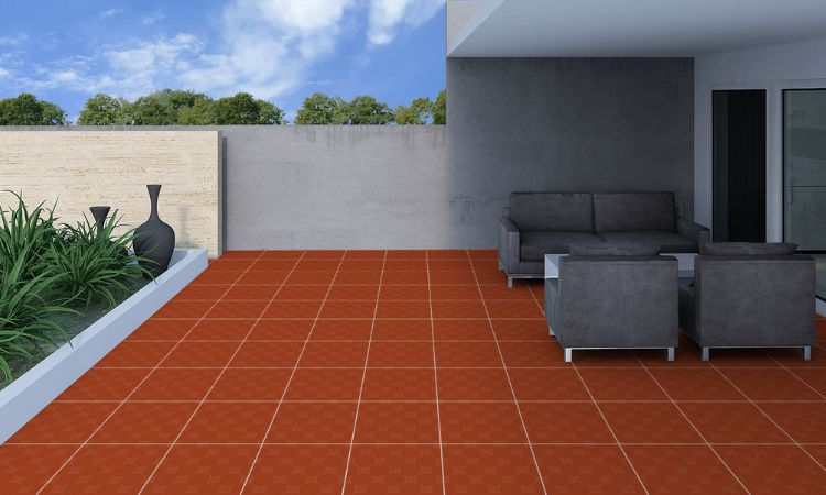 gạch đỏ lát sân