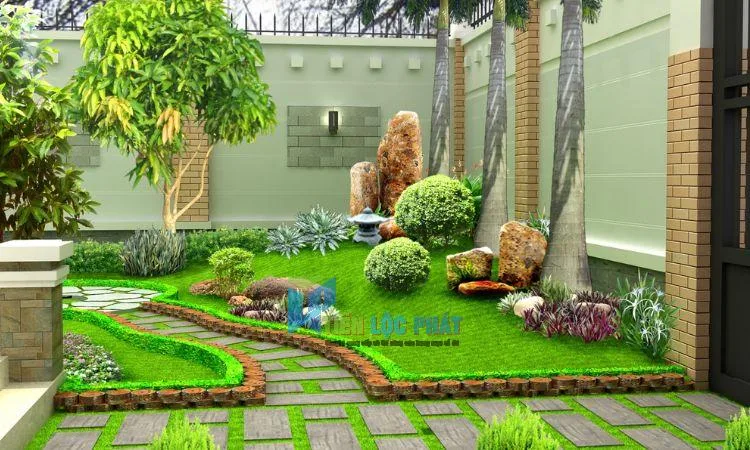 thiết kế sân vườn nhỏ sau nhà