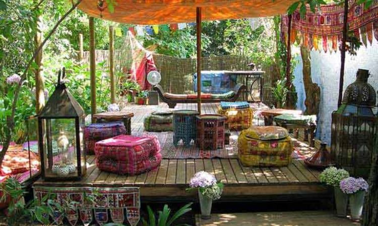 Sân vườn theo phong cách Bohemian