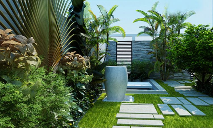 Sân vườn phong cách hiện đại