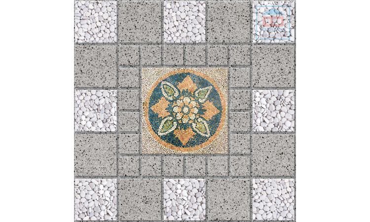 Gạch lát sân vườn họa tiết hình học 50x50
