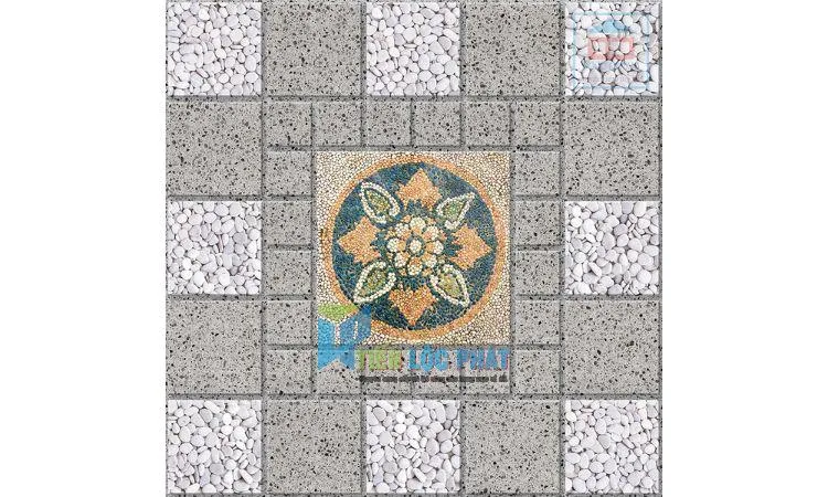 Gạch lát sân vườn họa tiết hình học 50x50