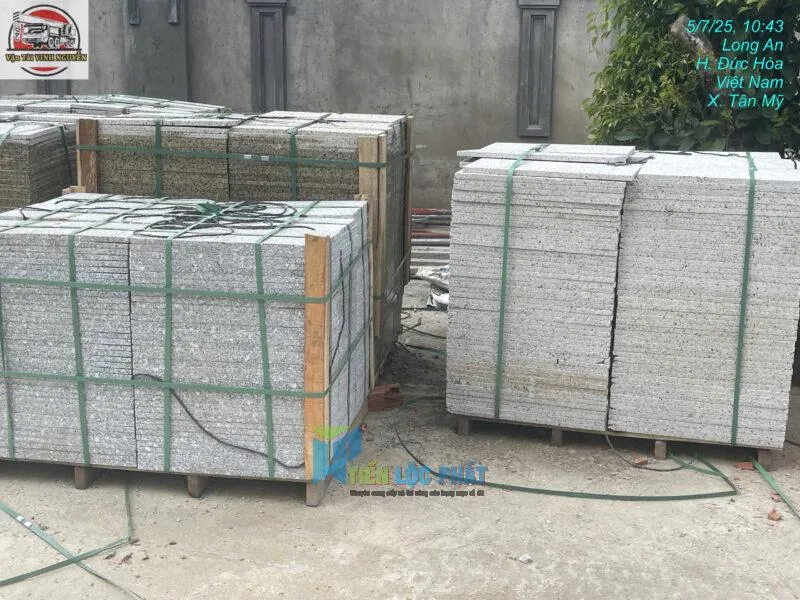 Đá lát sân vườn đóng kiện tại Tân Mỹ, Đức Hòa