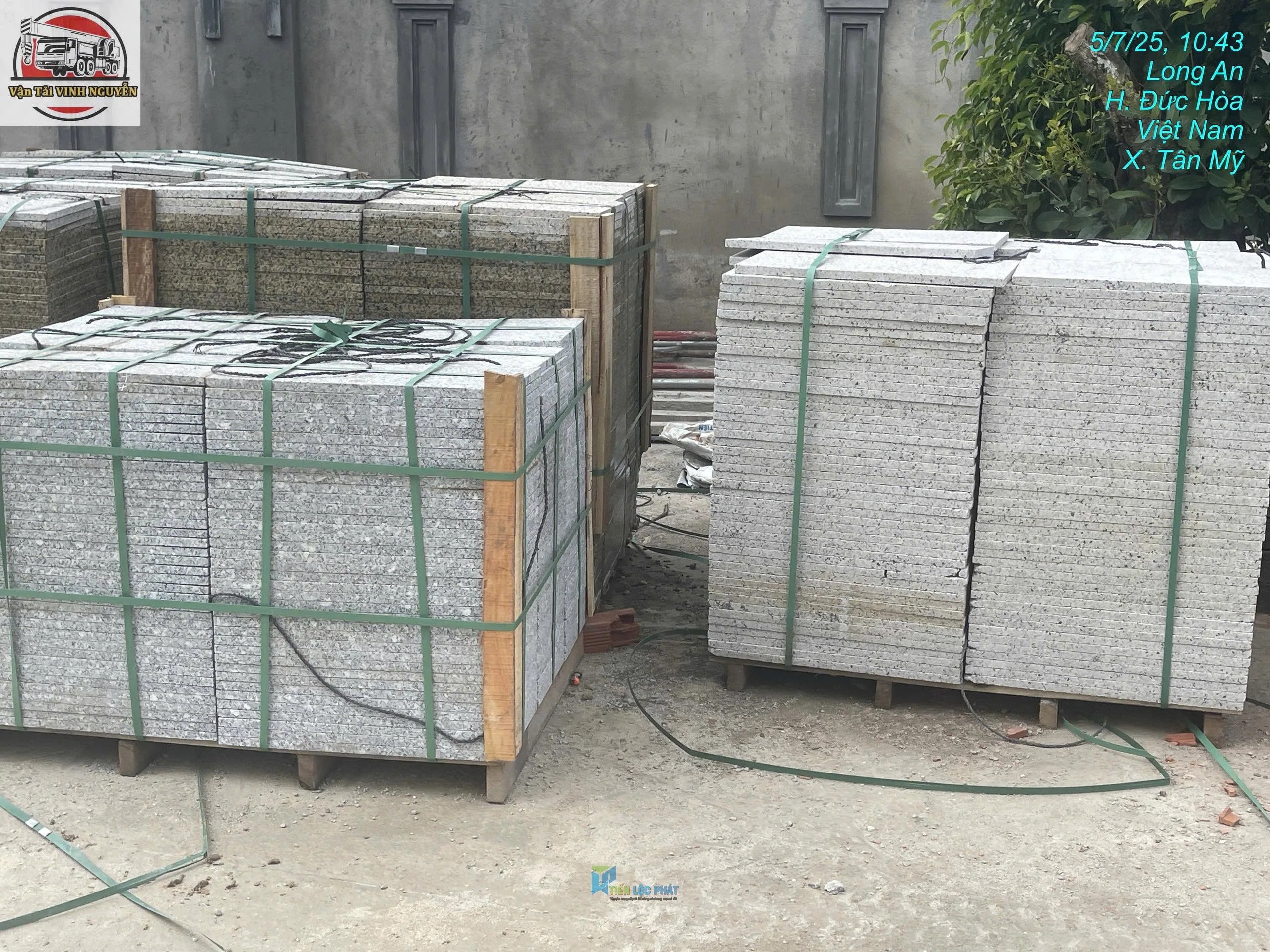 Đá lát sân vườn đóng kiện tại Tân Mỹ, Đức Hòa