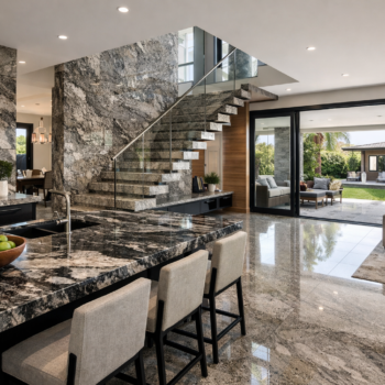 Nội thất sang trọng với đá granite